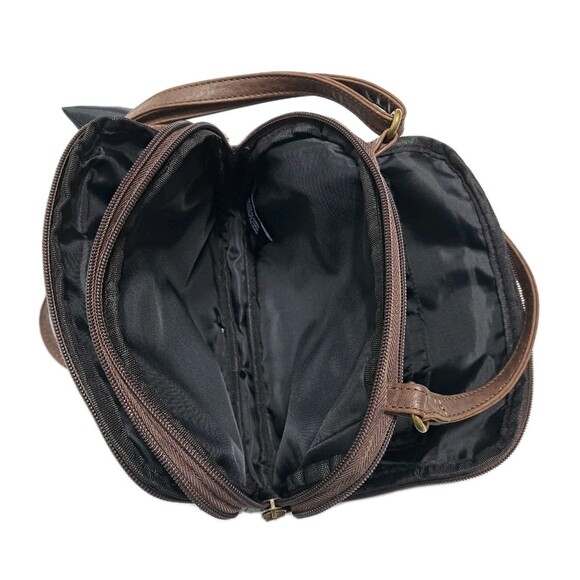 MULTI SAC Faux Leather Zip Travel Crossbody Bag Satchel Credit Card Purse - Picture 10 of 12